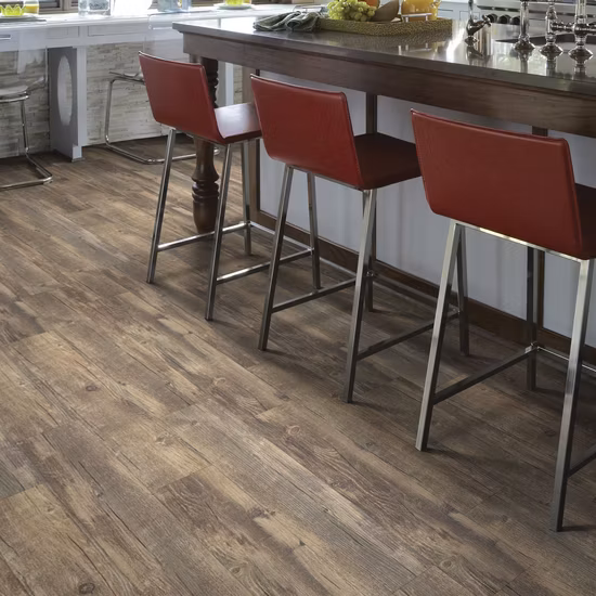 Pavimentazione in legno impermeabile ignifugo Spc Click in plancia vinilica