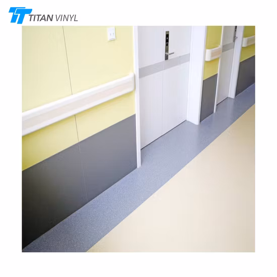 Pavimentazione omogenea in rotolo impermeabile resistente all'usura in PVC vinilico da 2 mm 3 mm per la scuola ospedaliera